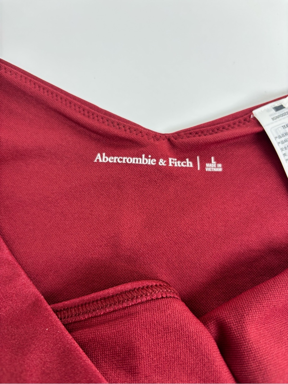 Abercrombie & Fitch high leg bikini bottoms Large dark wine red - Picture 3 of 5